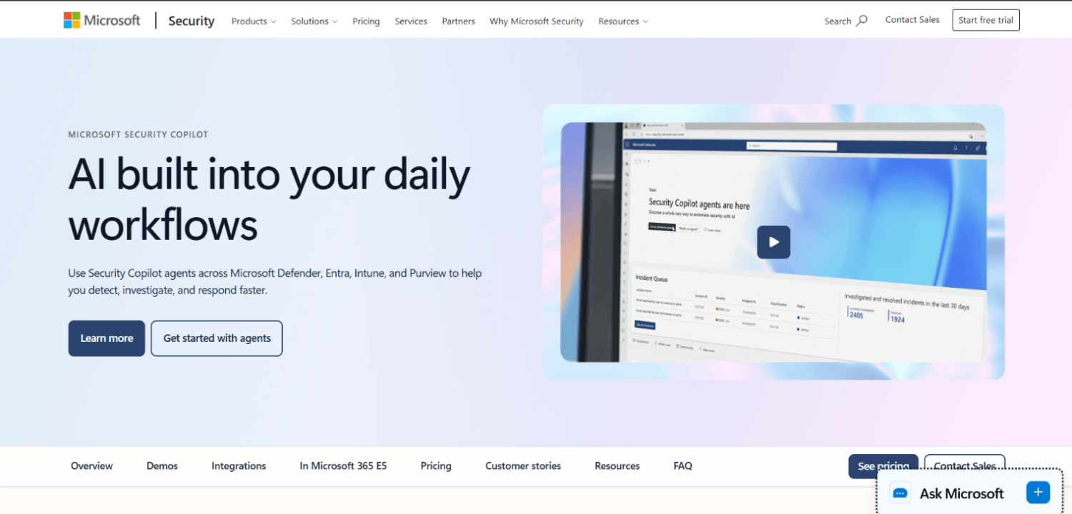 10 Best AI SOC Analyst Tools for Tier-1 Alert Investigation 10 Microsoft Security Copilot