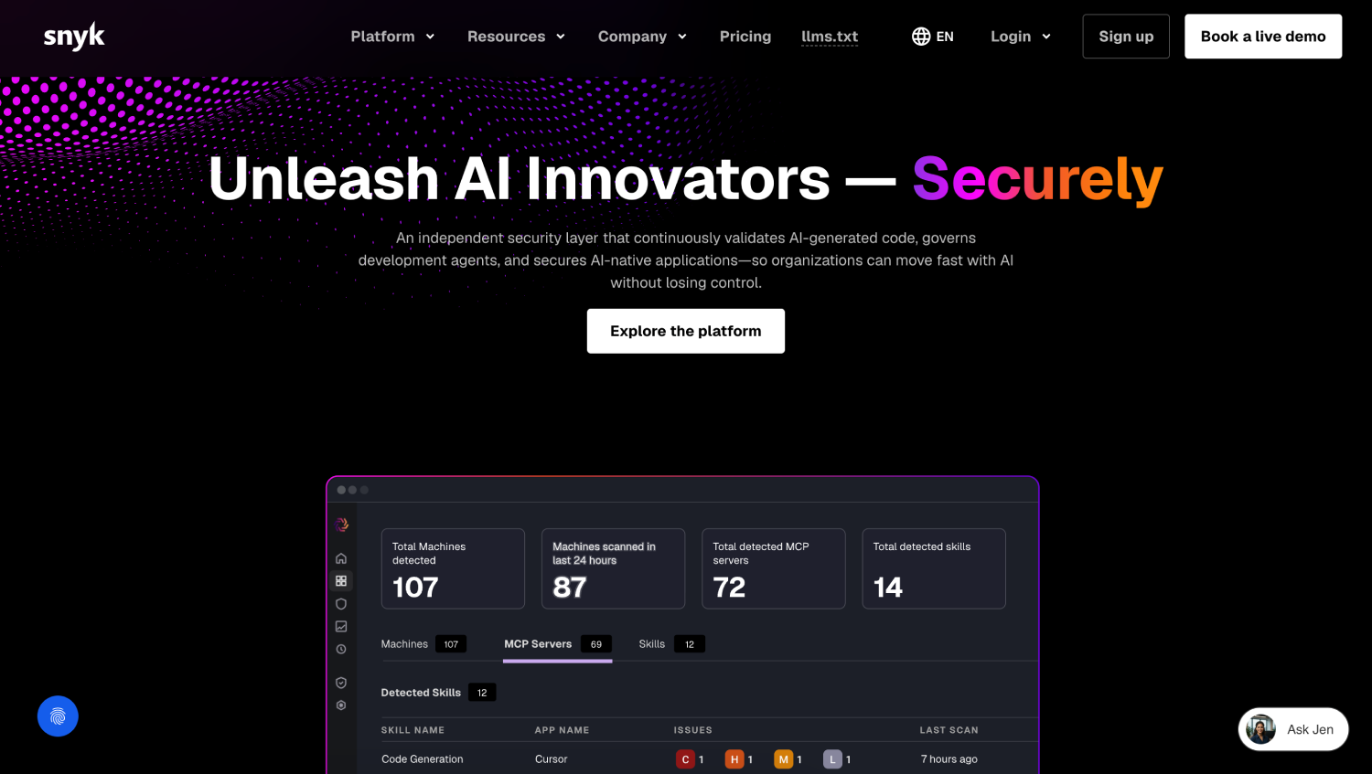 10 Best ASPM Tools for GitHub-Centric Engineering Teams 9 snyk
