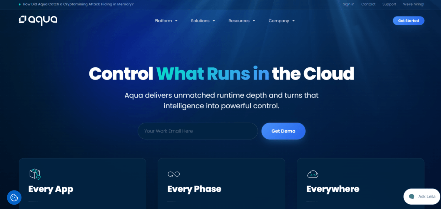 8 Best AI Infrastructure Security Tools for Cloud and Model Workloads 6 Aqua Security