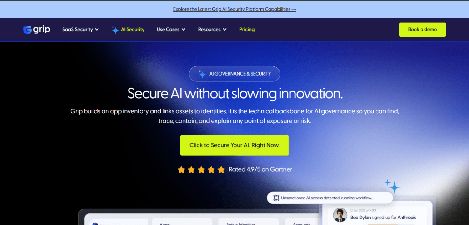 10 Best Browser Security Tools for SaaS and Web Applications 5 Grip Security