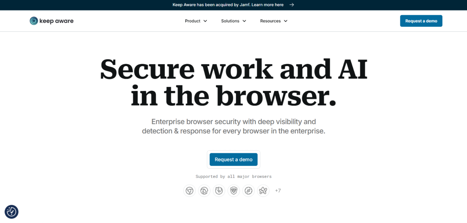 10 Best Browser Security Tools for SaaS and Web Applications 7 Keep Aware