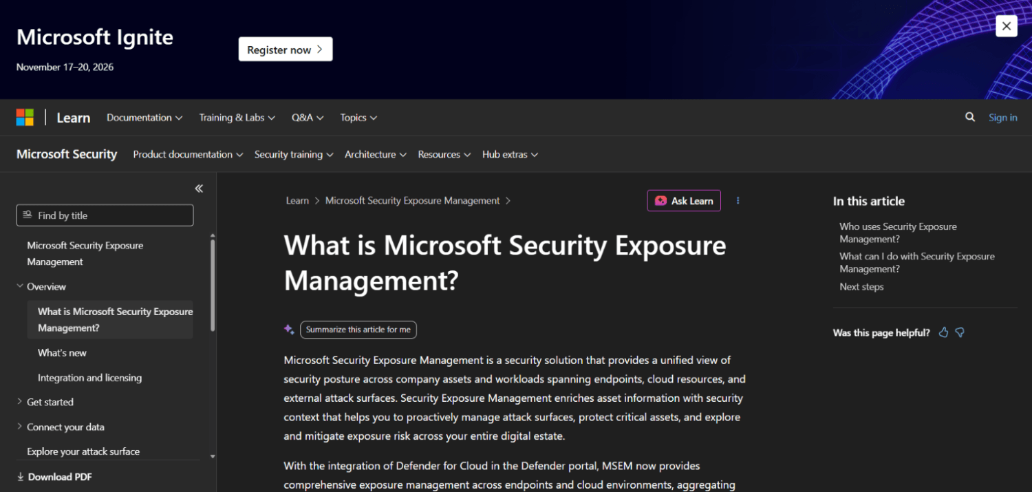 9 Best Attack Path Management Platforms for Hybrid Environments 4 Microsoft Security Exposure Management